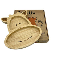 Piatto con cucchiaio in Bambù Giraffa Ecomikro  