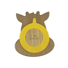 Piatto con cucchiaio in Bambù Giraffa Ecomikro  