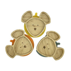 Piatto con cucchiaio in Bambù Mirko il Topo Ecomikro  