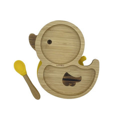 Piatto con cucchiaio in Bambù Papera Ecomikro  