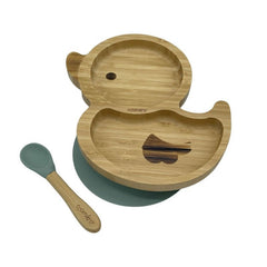 Piatto con cucchiaio in Bambù Papera Ecomikro  