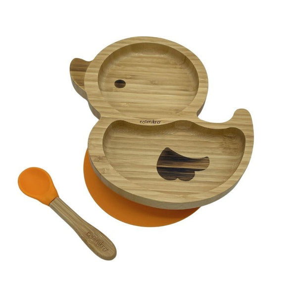 Piatto con cucchiaio in Bambù Papera Ecomikro  