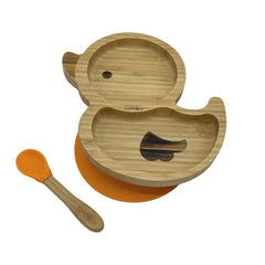 Piatto con cucchiaio in Bambù Papera Ecomikro  