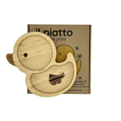 Piatto con cucchiaio in Bambù Papera Ecomikro  