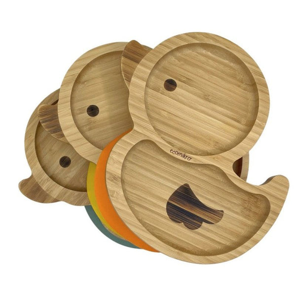 Piatto con cucchiaio in Bambù Papera Ecomikro  