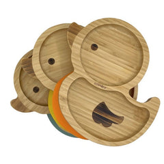 Piatto con cucchiaio in Bambù Papera Ecomikro  