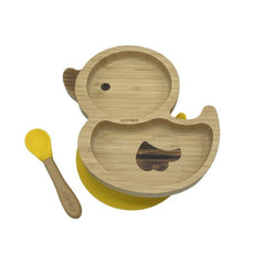 Piatto con cucchiaio in Bambù Papera Ecomikro  