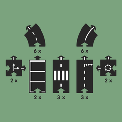 Pista flessibile per macchinine Highway 24 pz Waytoplay  