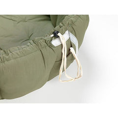 Sacco Portagiochi - Tappeto Gioco Imbottito e Baby Nest 3 in 1 in 100% Cotone Bio - Meadow Green  