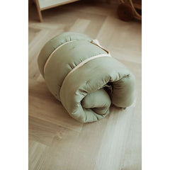 Sacco Portagiochi - Tappeto Gioco Imbottito e Baby Nest 3 in 1 in 100% Cotone Bio - Meadow Green  