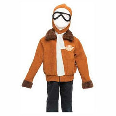 Costume Pilota Pioniere con Giacchetto,cappello,occhiali e sciarpa Great Pretenders