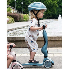 Monopattino e Triciclo 2in1 Highwaykick 1, Blu Acciaio Scoot and Ride  