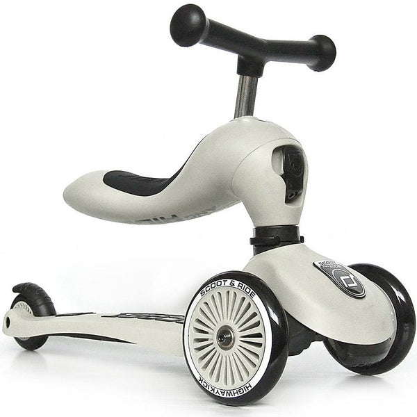 Monopattino e Triciclo 2in1 Highwaykick 1, Grigio Cenere Scoot and Ride  