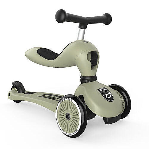 Monopattino e Triciclo 2in1 Highwaykick 1 - Verde Oliva Scoot and Ride
