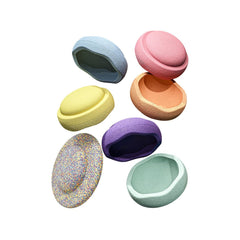 Set 6 Elementi Impilabili + Tavola - Rainbow Set Pastel  