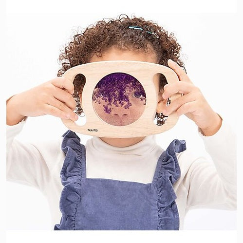 Gioco Sensoriale in Legno - con Pannello Glitterato - Viola TickiT