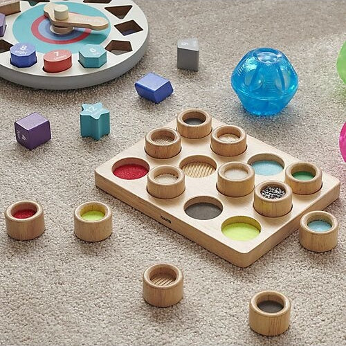 Set Gioco Sensoriale e di Abbinamento - Touch & Match Board - 12 Pedine - TickiT  