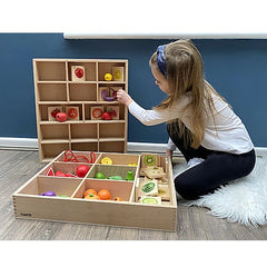 Vassoio di Smistamento - 7 Vani - Legno Massello da Foreste Sostenibili Tickit