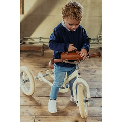 Preordine Bici 2 in 1 Crema Vintage Opaco + Kit Terza Ruota per Convertirla in Triciclo - Trybike