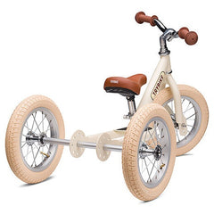 Preordine Bici 2 in 1 Crema Vintage Opaco + Kit Terza Ruota per Convertirla in Triciclo - Trybike